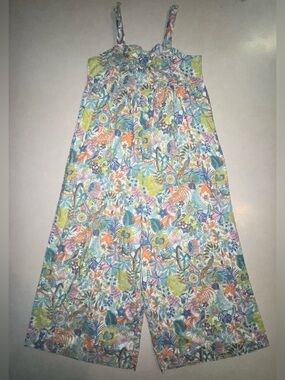 Janie And Jack Tropical Trails Jumpsuit 12 Cotton Liberty of London